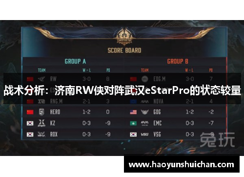 战术分析：济南RW侠对阵武汉eStarPro的状态较量